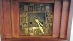 Klok - Art Deco Amsterdamse School -eiken messing -, Antiek en Kunst, Antiek | Klokken