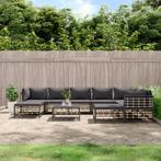 vidaXL 10-delige Loungeset met kussens poly rattan, Verzenden, Nieuw, Loungeset