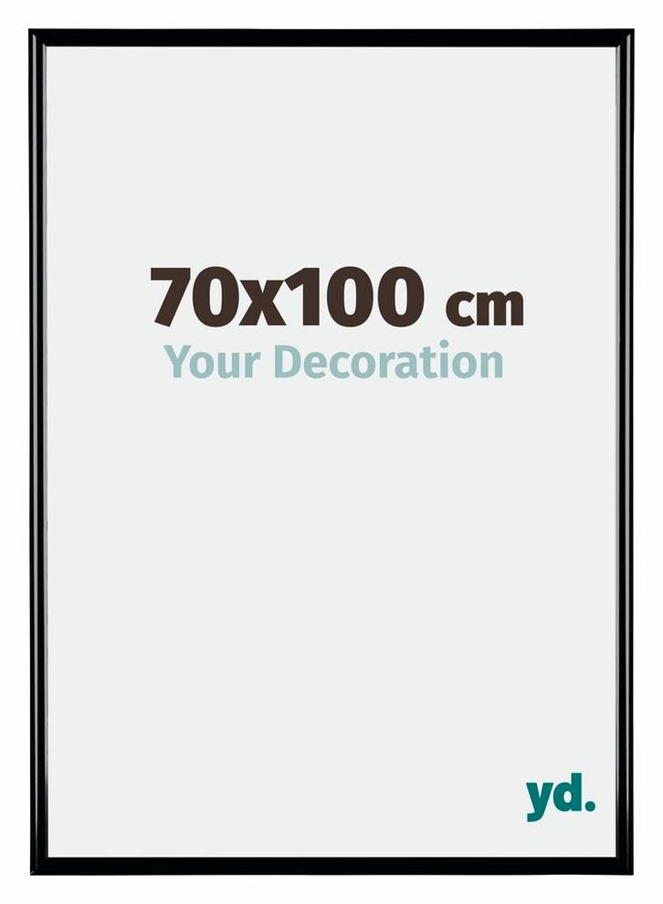 Fotolijst 70x100 cm - Zwart Hoogglans - Kunststof - Bordeaux, Huis en Inrichting, Woonaccessoires | Lijsten, Nieuw, Verzenden