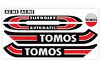 Tomos Stickerset glans standaard automatic zwart / rood c..., Fietsen en Brommers, Ophalen of Verzenden, Nieuw