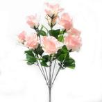 Roze. nbundel lightpink lichtroze+gips 9knoppen 54 cm., Ophalen of Verzenden, Nieuw