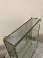 Vitrinekast - Glas, Koper - Glazen kast met spiegel aan de, Antiek en Kunst