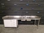 Wastafel | RVS | trespa | 292cm, Zakelijke goederen, Horeca | Keukenapparatuur, Gebruikt, RVS Meubilair