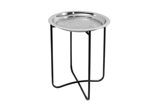 Side table CASABLANCA 50cm antique silver hammer stroke, Huis en Inrichting, Tafels | Sidetables, Ophalen of Verzenden