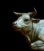 Antieke bronzen os - Ondertekend: /Eiju - Brons - Japan -, Antiek en Kunst