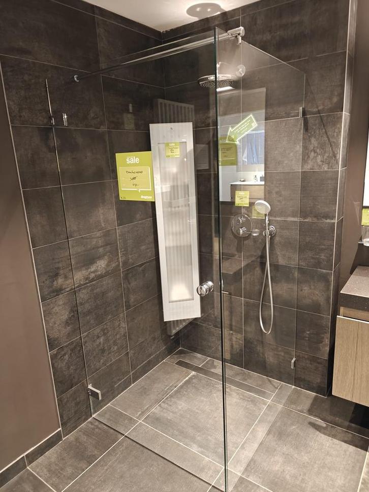 Showmodel profielloze douchecabine 100x100 - 0033, Doe-het-zelf en Verbouw, Sanitair, Douche, Nieuw, Chroom, Glas, Ophalen