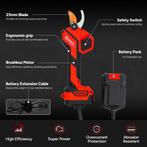 Professionele elektrische tuinschaar, 25 mm accu grtenschaar, Huis en Inrichting, Woonaccessoires | Overige, Verzenden, Zo goed als nieuw