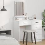 vidaXL Witte Kaptafel met Lades - 50x41x140 cm, Huis en Inrichting, Tafels | Kaptafels, Verzenden, Nieuw