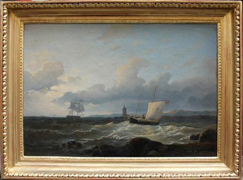 Abraham Hulk (1813-1897), Toegeschreven aan - Sailing off, Antiek en Kunst, Kunst | Schilderijen | Klassiek