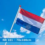 NR 101: Nederlandse vlag 70x100 cm standaardblauw, Diversen, Vlaggen en Wimpels, Nieuw