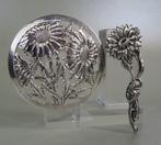 Zilveren zonnebloem broches Groningen (F. Hazenkamp) &, Antiek en Kunst