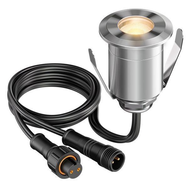 LED inbouw terrasverlichting – 32mm – 0.8 Watt – 2900K – RVS, Hobby en Vrije tijd, Elektronica-componenten, Nieuw, Ophalen of Verzenden