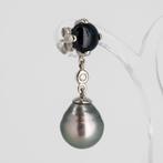 Oorbellen - 18 karaat Witgoud Saffier - Diamant, Sieraden, Tassen en Uiterlijk, Oorbellen, Nieuw