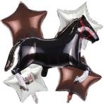 5-delige paarden ballonnen set Black Horse with Stars, Dieren en Toebehoren, Nieuw, Overige soorten, Verzenden