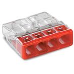 Wago Lasklem 4 polig transparant rood 2273-204 (100 stuks), Nieuw