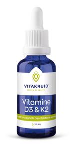 Vitakruid Vitamine D3 & K2 (MenaQ7) met druppelpipet 30, Verzenden, Nieuw