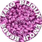Fako Bijoux® - Emoji / Smiley Kralen - Acryl - 7mm -, Hobby en Vrije tijd, Kralen en Sieraden maken, Nieuw, Verzenden