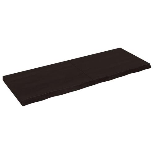 vidaXL Wandschap behandeld massief eikenhout donkerbruin, Huis en Inrichting, Woonaccessoires | Wandplanken en Boekenplanken, Nieuw