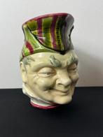 Kan - Vintage Sarreguemines French Majolica Puck Jester Toby, Antiek en Kunst