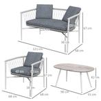 TRUUSK Rattan Tuinmeubelset - 1 Salontafel, 2 Stoelen, 1 Dub, Tuin en Terras, Tuintafels, Verzenden, Nieuw