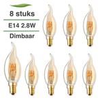 8x E14 LED lamp | Kaarslamp |  2.8W 2000K extra warm dimbaar, Nieuw, Sfeervol, Led-lamp, Minder dan 30 watt