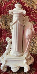 Samson, Paris - Beeldje - Figural lamp base with column,, Antiek en Kunst