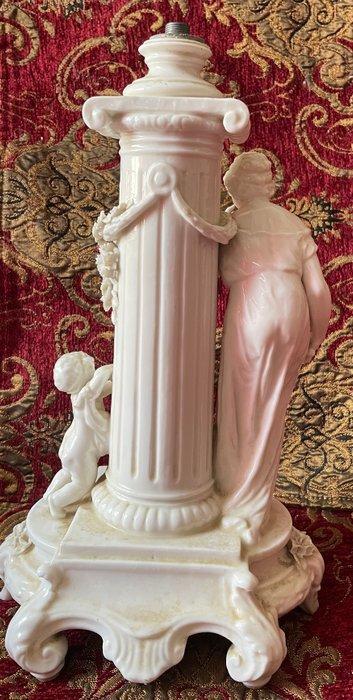 Samson, Paris - Beeldje - Figural lamp base with column,, Antiek en Kunst, Antiek | Glas en Kristal