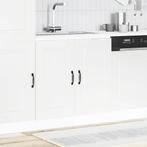 vidaXL Spoelbakonderkast Kalmar 80x46x81,5 cm bewerkt hout, Huis en Inrichting, Keuken | Keukenelementen, Verzenden, Nieuw, Wit