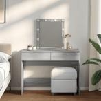 vidaXL Kaptafel met LED-verlichting 100x40x130 cm grijs, Huis en Inrichting, Verzenden, Nieuw