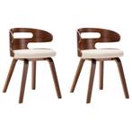 Creme Eetkamerstoelen (2) - Retourdeal - Stijlvol & Betaa..., Ophalen of Verzenden, Nieuw, Bruin, Twee
