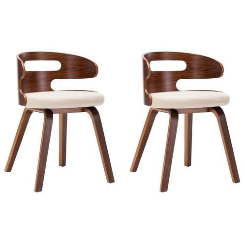 Creme Eetkamerstoelen (2) - Retourdeal - Stijlvol & Betaa..., Huis en Inrichting, Stoelen, Twee, Bruin, Nieuw, Ophalen of Verzenden