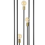 Vloerlamp staande lamp 140x30x30 cm Groningen 3xE27 zwart, Huis en Inrichting, Lampen | Vloerlampen, Verzenden, Nieuw