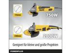 Powerplus POWX06250 Haakse slijper set - 2 stuks - 115mm -, Verzenden, Zo goed als nieuw