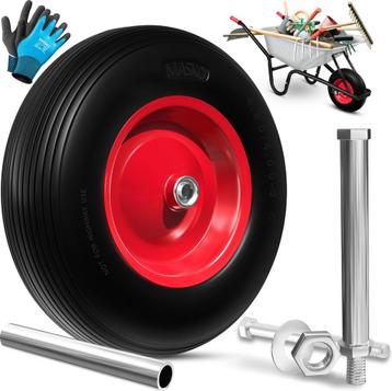 MASKO® Kruiwagenwiel Massief - 4.80/4.00-8 Ø 390mm - Zwart beschikbaar voor biedingen