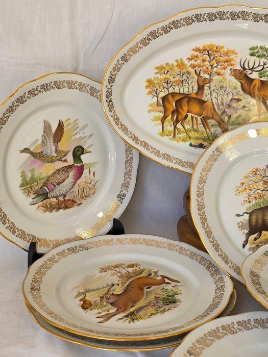 APILCO porcelaine d’art à la couronne - à décor de gibiers à, Antiek en Kunst, Antiek | Meubels | Tafels