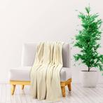 vidaXL Deken 200x240 cm polyester crèmekleurig, Verzenden, Nieuw