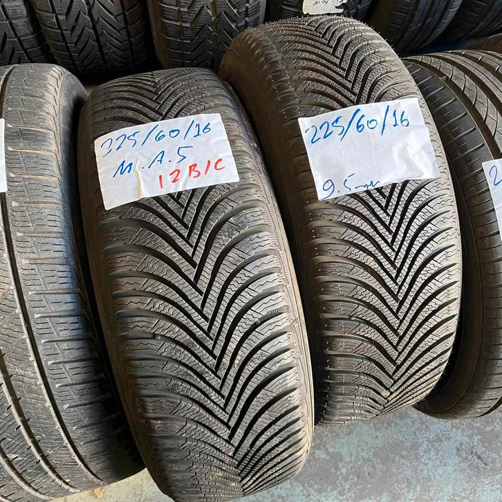 2 x Michelin Alpin 5 225-60-16 Winterbanden 9,5mm, Auto-onderdelen, Banden en Velgen, 16 inch, Winterbanden, 225 mm, Personenwagen