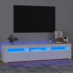 vidaXL Tv-meubel met LED-verlichting 180x35x40 cm wit, Huis en Inrichting, Kasten | Televisiemeubels, Verzenden, 150 tot 200 cm