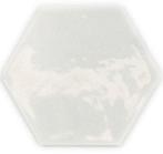 Wandtegel Cifre Cerámica Hexagon Moon White Wit Glans 16x18, Nieuw, Minder dan 20 cm, 10 m² of meer, Wandtegels