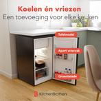 2dekans | KitchenBrothers Koelkast - 88L Koelvak - 14L, Witgoed en Apparatuur, Koelkasten en IJskasten, Ophalen of Verzenden, Zo goed als nieuw