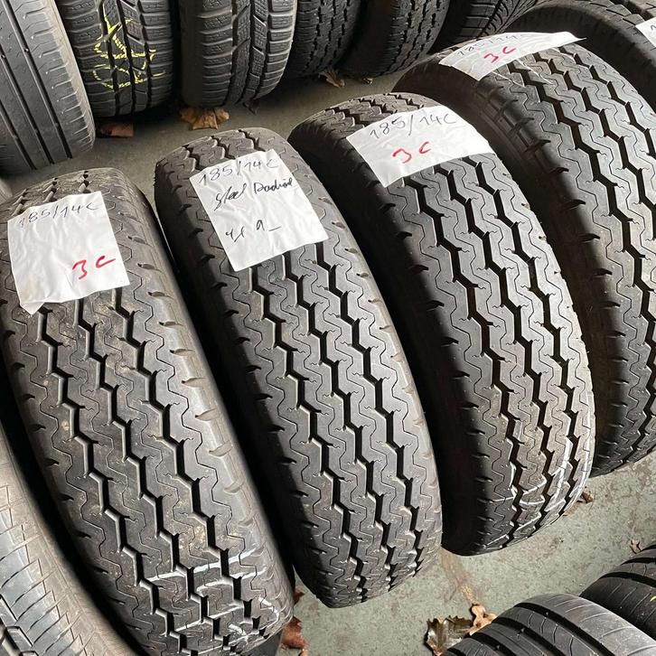 4 x Steel Radial 185-80-14 C Zomerbanden 9mm, Auto-onderdelen, Banden en Velgen, 14 inch, Zomerbanden, 185 mm, Bestelwagen, Gebruikt