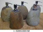 Natuursteen accessoires voor de badkamer, zeeppomp, beker, Huis en Inrichting, Ophalen of Verzenden, Nieuw, Overige typen