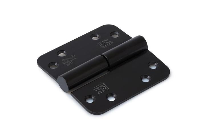 Kogelstift paumelle ronde hoeken 89x89 mm SKG3 zwart Rechts, Doe-het-zelf en Verbouw, Hang- en Sluitwerk, Scharnier, Nieuw, Rvs