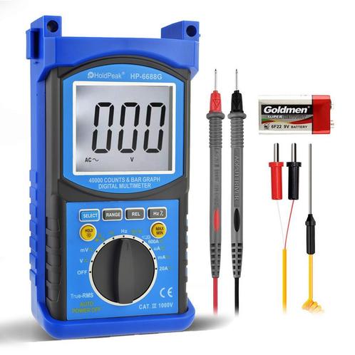 Multimeter-True RMS-40.000 Counts, Doe-het-zelf en Verbouw, Meetapparatuur, Multimeter, Nieuw, Ophalen of Verzenden