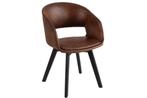 Design stoel NORDIC STAR antiek bruin houten poten - 43422, Huis en Inrichting, Stoelen, Ophalen of Verzenden, Nieuw