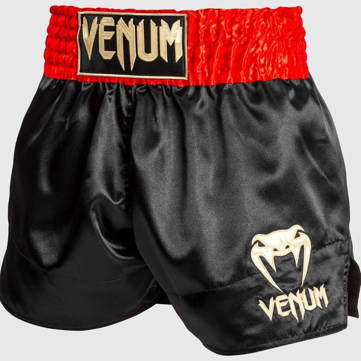 Venum Classic Muay Thai Shorts Rood Zwart Goud, Kleding | Heren, Sportkleding, Rood, Maat 46 (S) of kleiner, Nieuw, Vechtsport