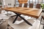 Massieve eettafel GALAXIE 240 cm vintage bruin gerecycled, Huis en Inrichting, Tafels | Eettafels, Ophalen of Verzenden, Nieuw