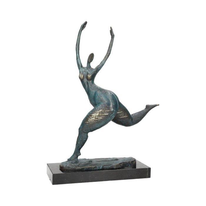 Beeldje - Dancing lady - Brons, Marmer, Huis en Inrichting, Overige Huis en Inrichting