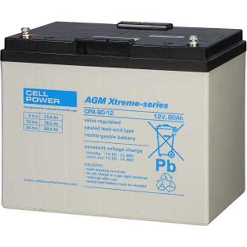Cellpower CPX Accu/batterij 80 Ah - 12 volt met hoge capacit, Diversen, Brommobielen en Scootmobielen, Ophalen of Verzenden