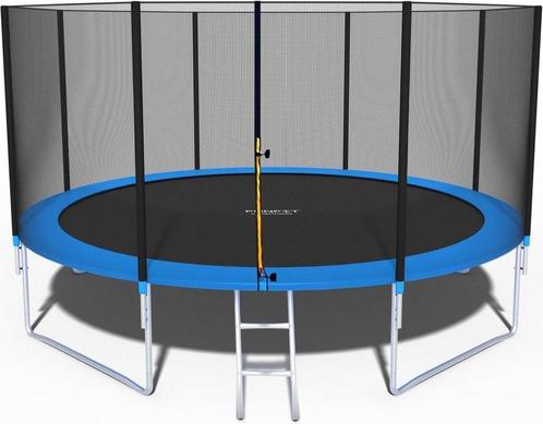Veilige Trampoline 374 cm met Net en Ladder - Kindvriende..., Kinderen en Baby's, Speelgoed | Buiten | Trampolines, Nieuw, Ophalen of Verzenden